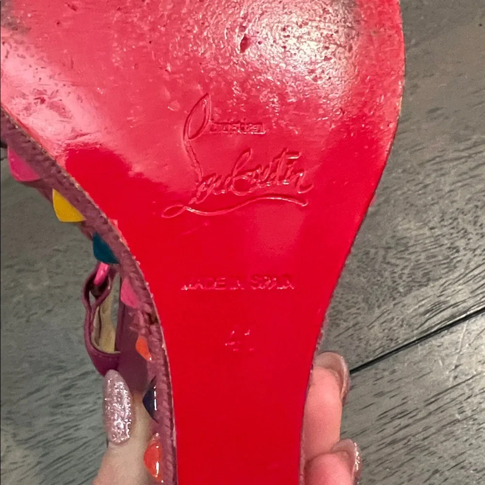 Christian Louboutin Cataclou Espadrille Wedge Sandals - Picture 6 of 11